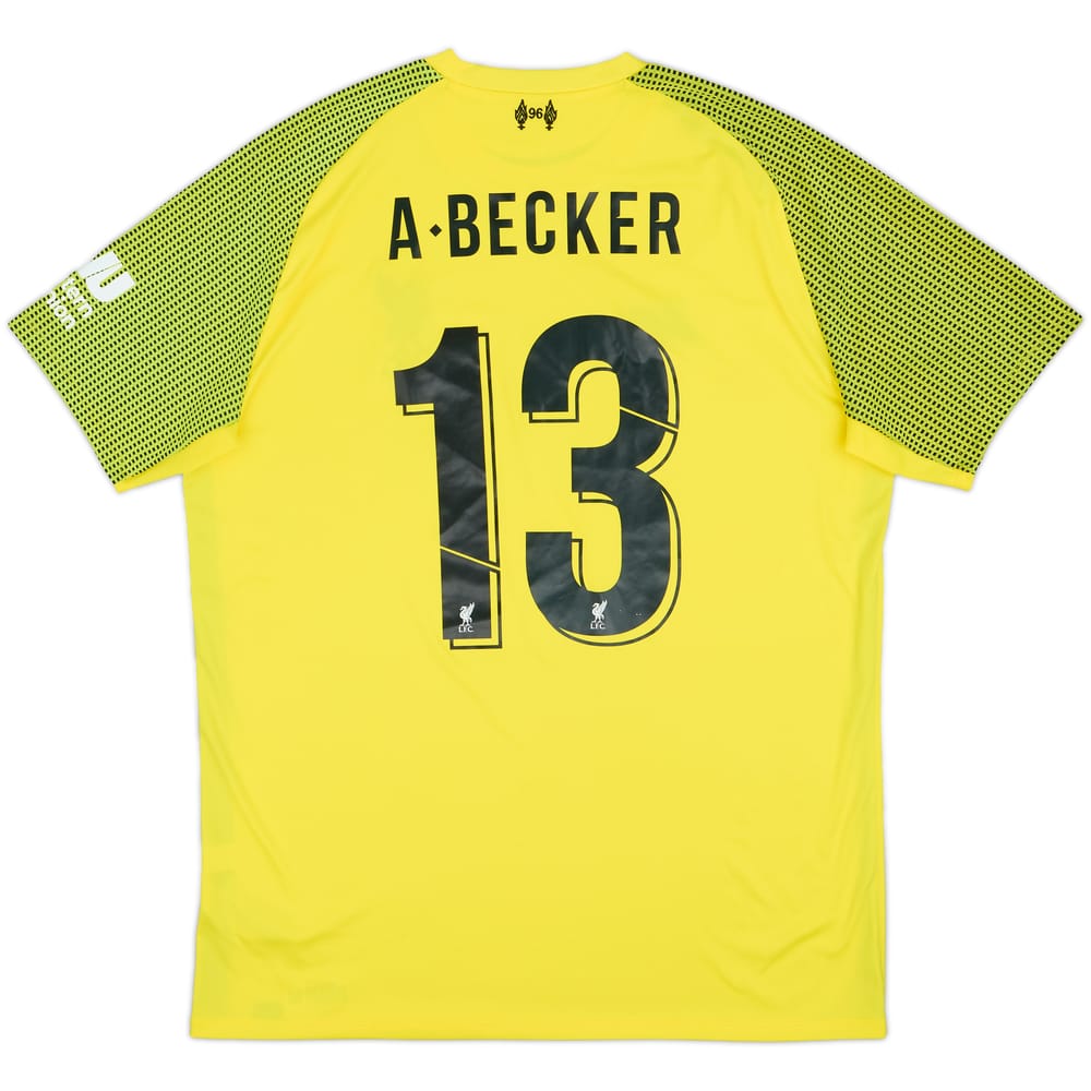 2018-19 Liverpool GK S/S Shirt A.Becker #13 - 9/10 - (L)