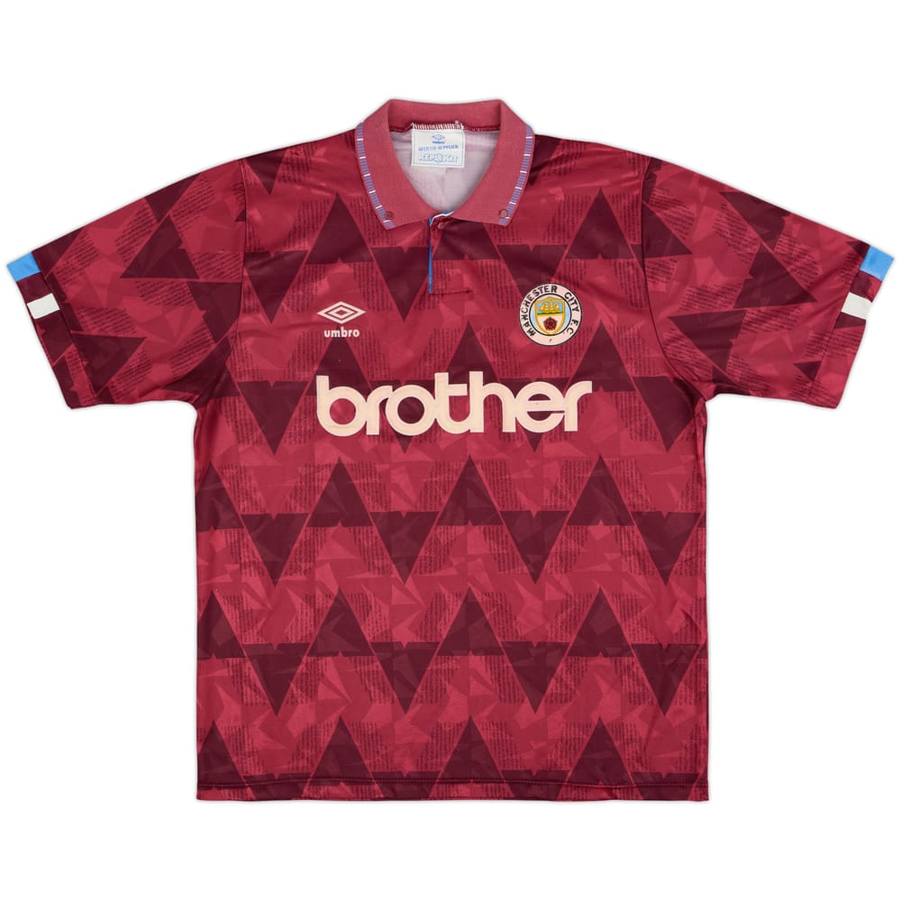 1990-92 Manchester City Away Shirt - 7/10 - (L)