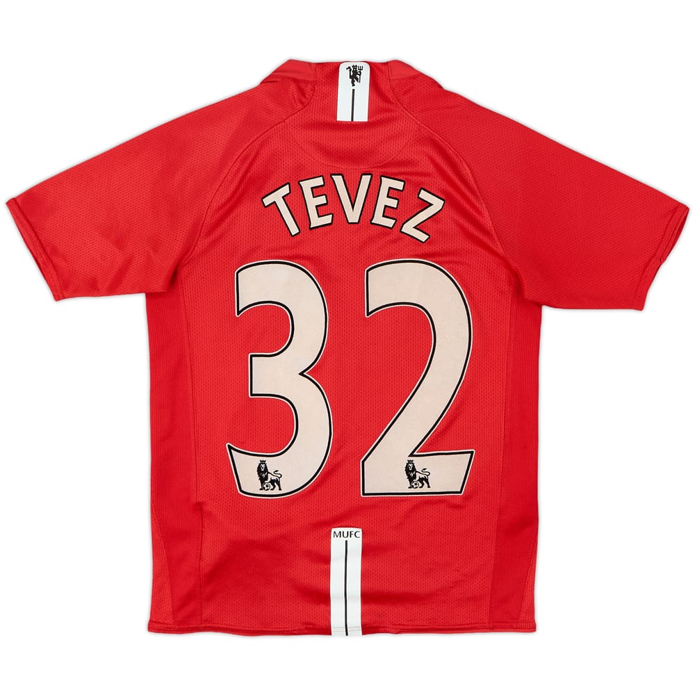 2007-09 Manchester United Home Shirt Tevez #32 - 6/10 - (L.Boys)