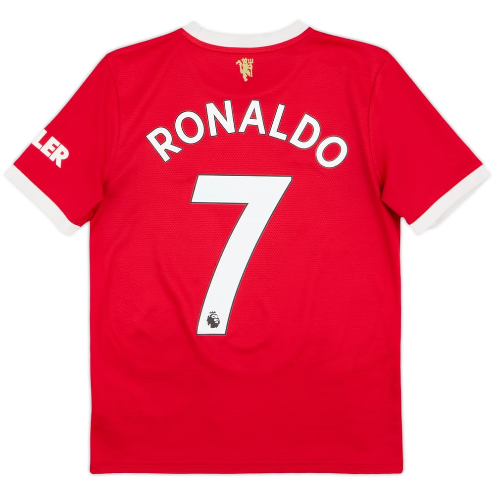 2021-22 Manchester United Home Shirt Ronaldo #7 - 8/10 - (L.Boys)