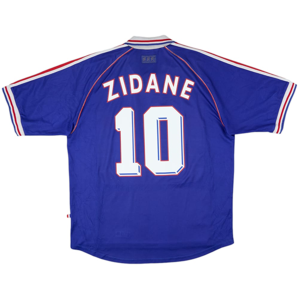 1998-00 France Home Shirt Zidane #10 - 9/10 - (XL)