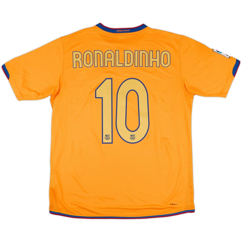 2006-08 Barcelona Away Shirt Ronaldinho #10 - 9/10 - (L)