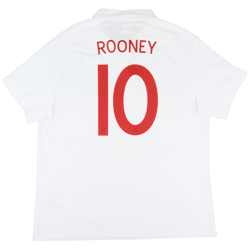 2009-10 England 'World Cup South Africa 2010' Home Shirt Rooney #10 - 7/10 - (XXL)