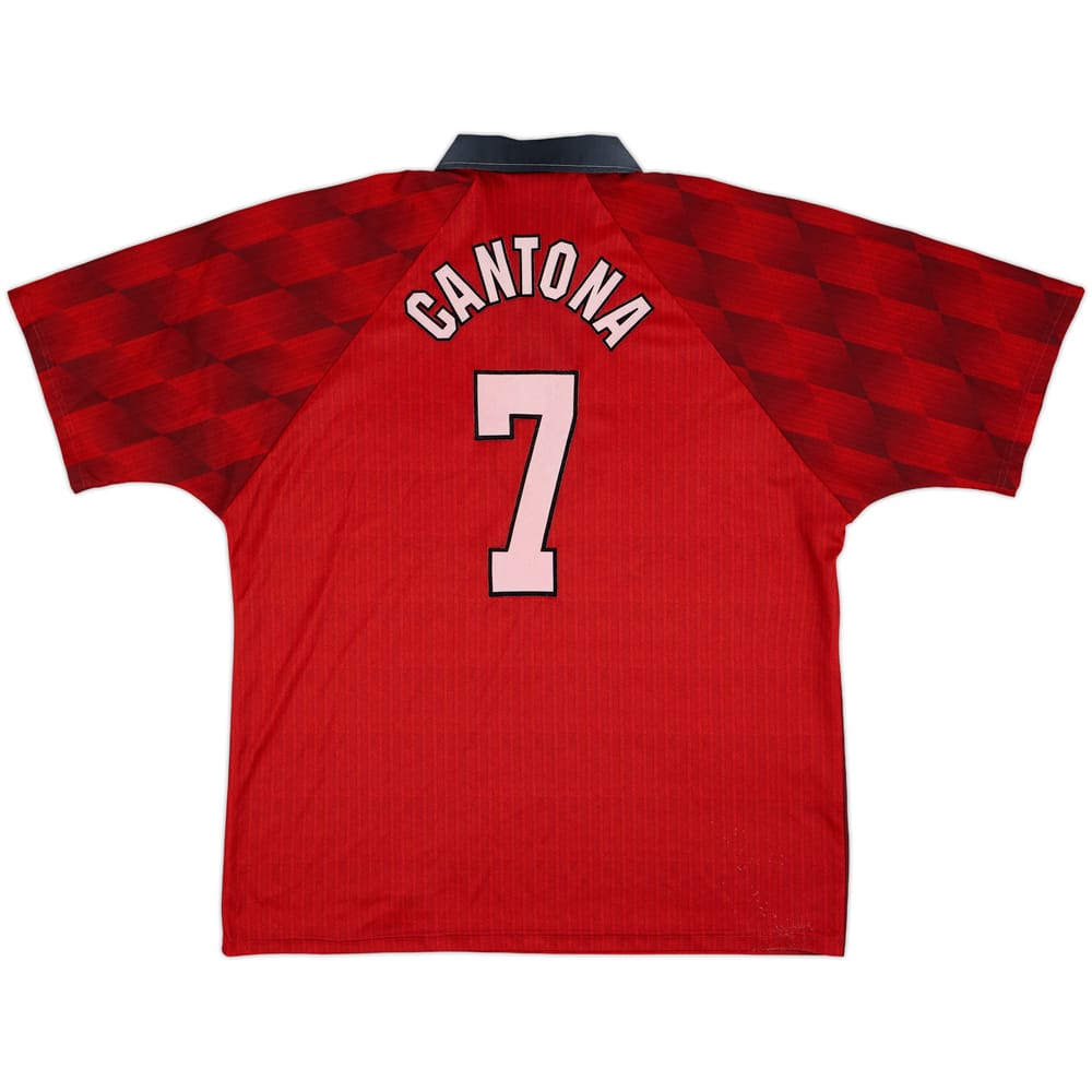 1996-98 Manchester United Home Shirt Cantona #7 - 9/10 - (XL)
