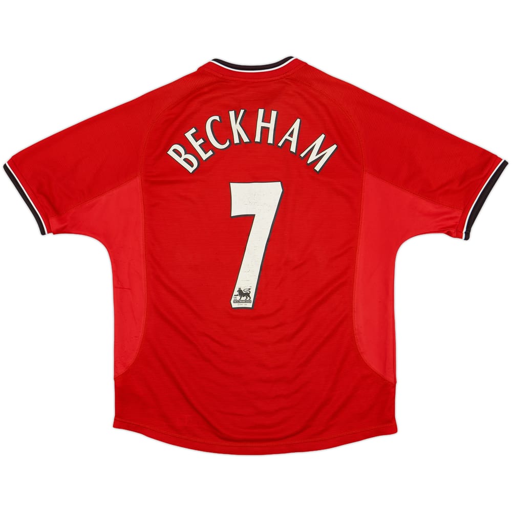 2000-02 Manchester United Home Shirt Beckham #7 - 5/10 - (XL.Boys)