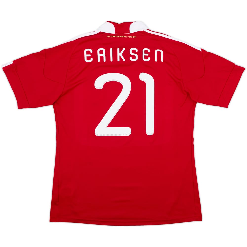 2010-11 Denmark Home Shirt Eriksen #21 - 8/10 - (L)