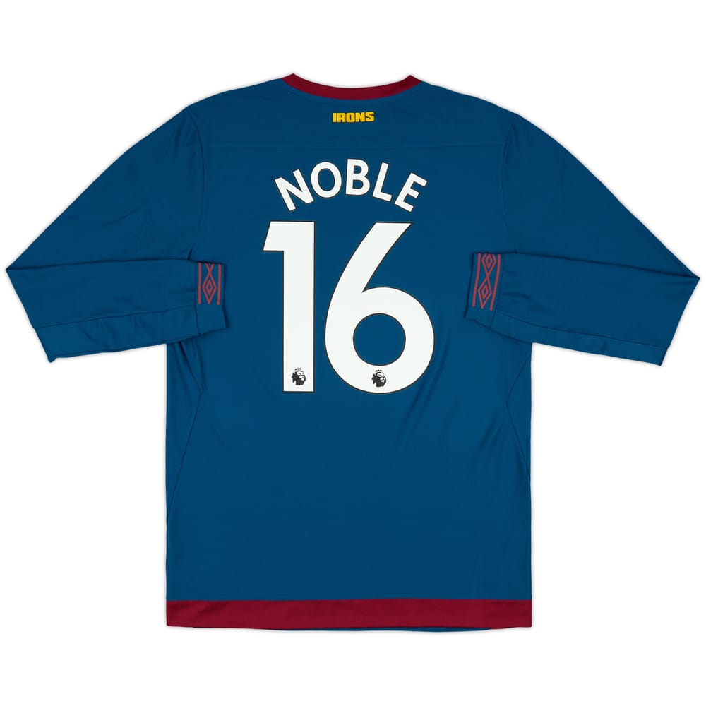 2018-19 West Ham Away L/S Shirt Noble #16 - 10/10 - (M)