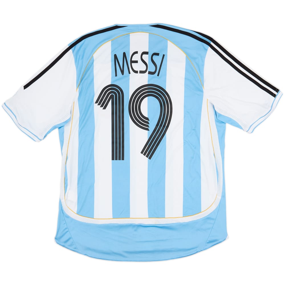 2005-07 Argentina Home Shirt Messi #19 - 8/10 - (L)