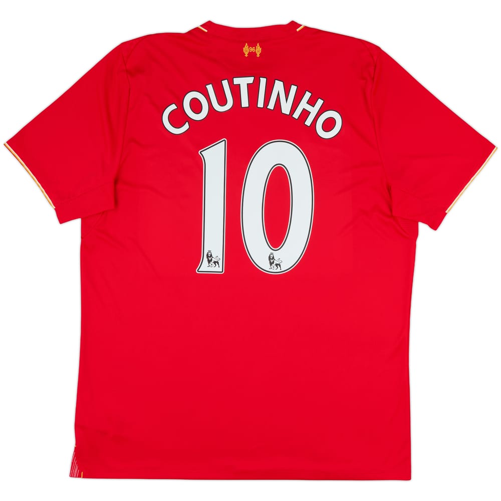2015-16 Liverpool Home Shirt Coutinho #10 - 8/10 - (XXL)