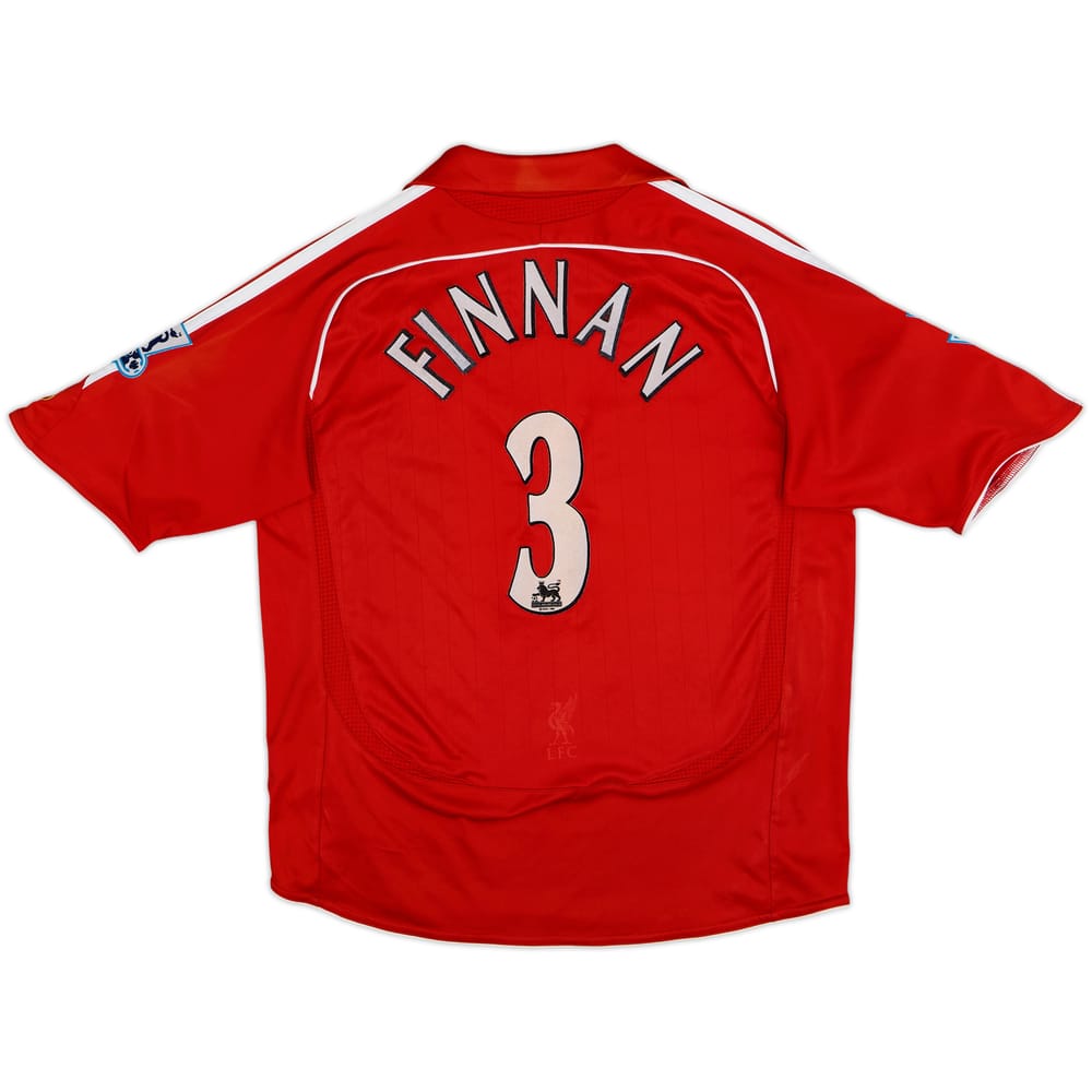 2006-08 Liverpool Home Shirt Finnan #3 - 6/10 - (M.Boys)