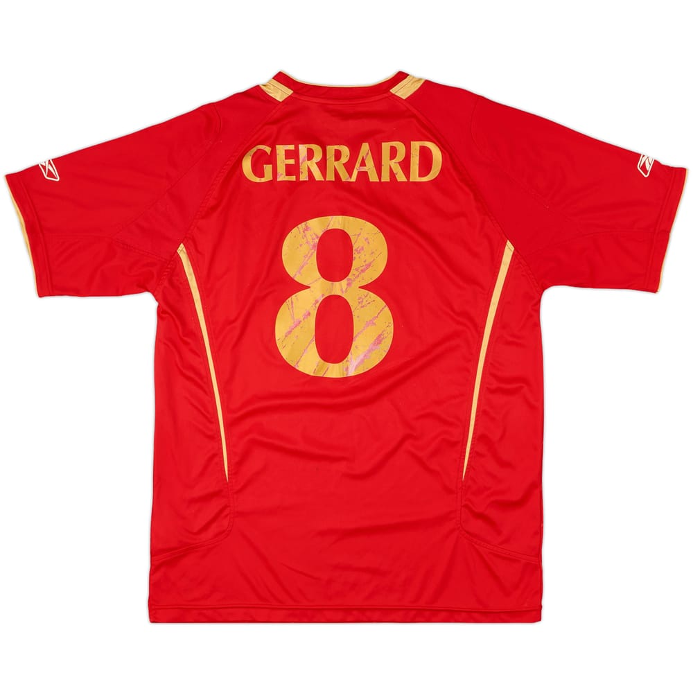 2005-06 Liverpool CL Home Shirt Gerrard #8 - 5/10 - (L)