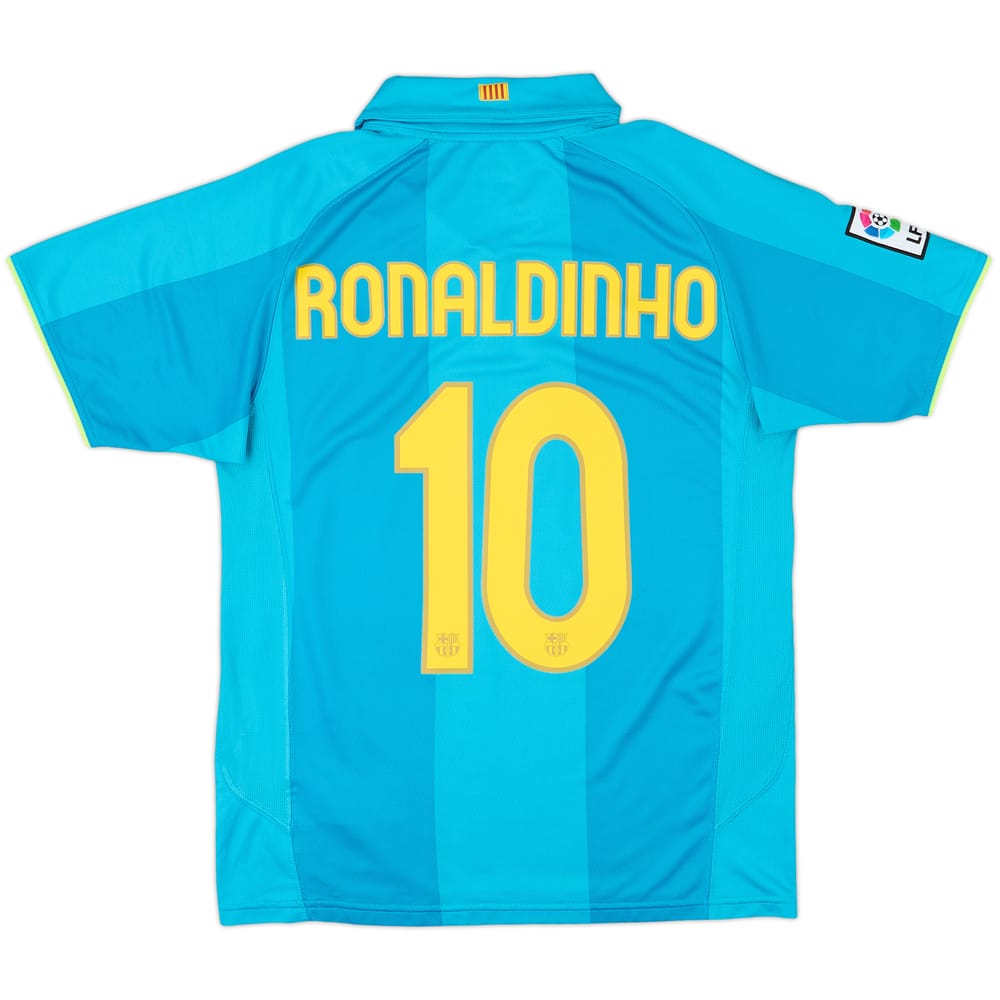 2007-09 Barcelona Away Shirt Ronaldinho #10 - 10/10 - (S)