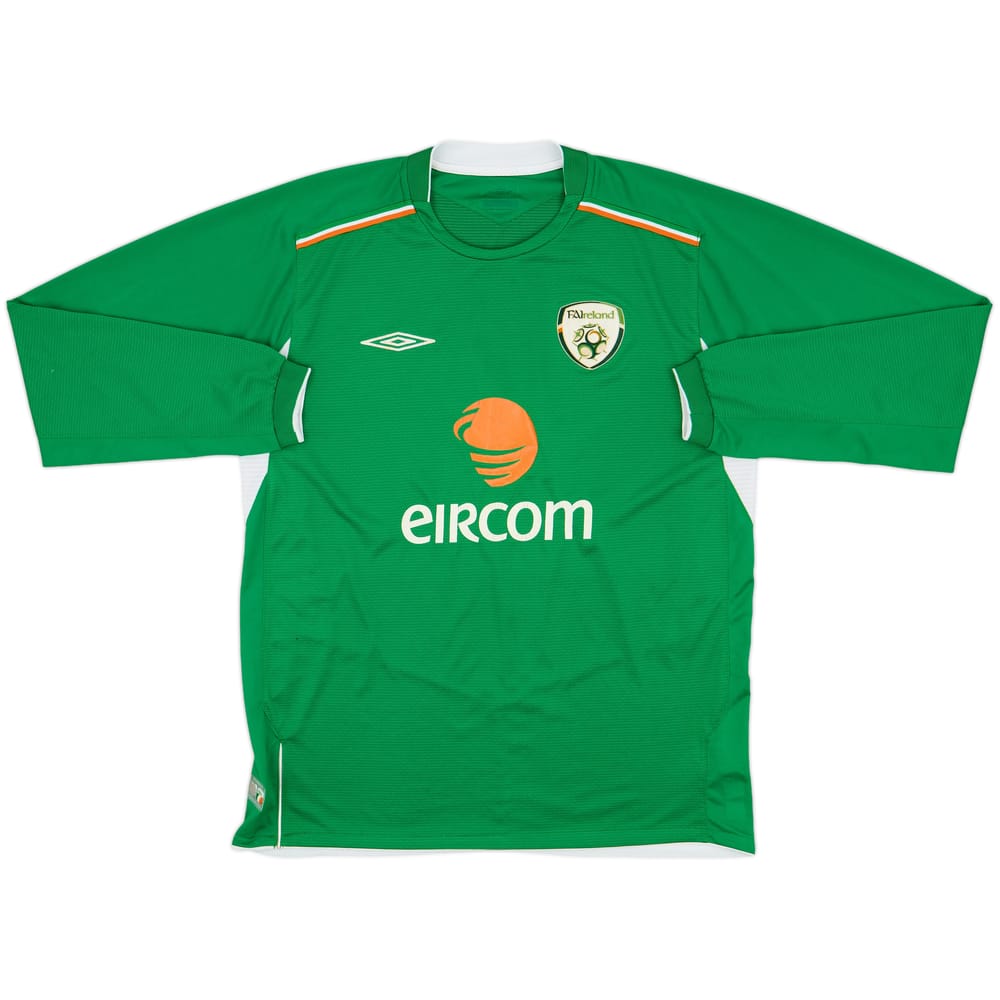2004-06 Ireland Home L/S Shirt - 6/10 - (L)