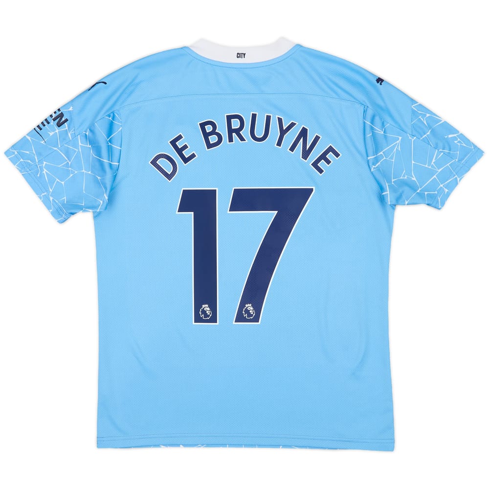 2020-21 Manchester City Home Shirt De Bruyne #17 - 8/10 - (M)