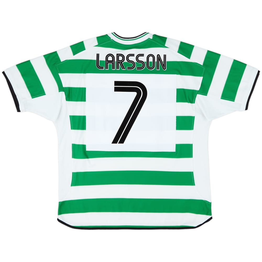 2001-03 Celtic Home Shirt Larsson #7 - 6/10 - (XL)