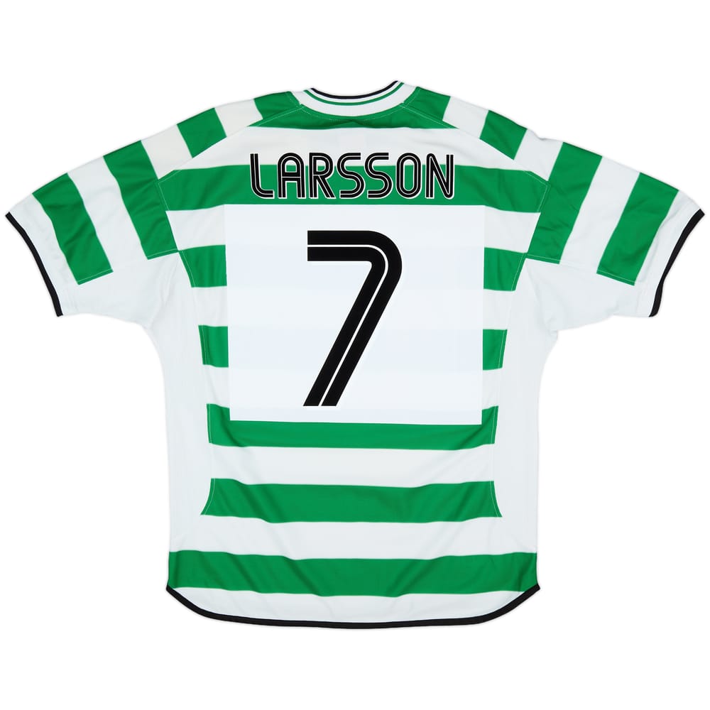 2001-03 Celtic Home Shirt Larsson #7 - 8/10 - (L)