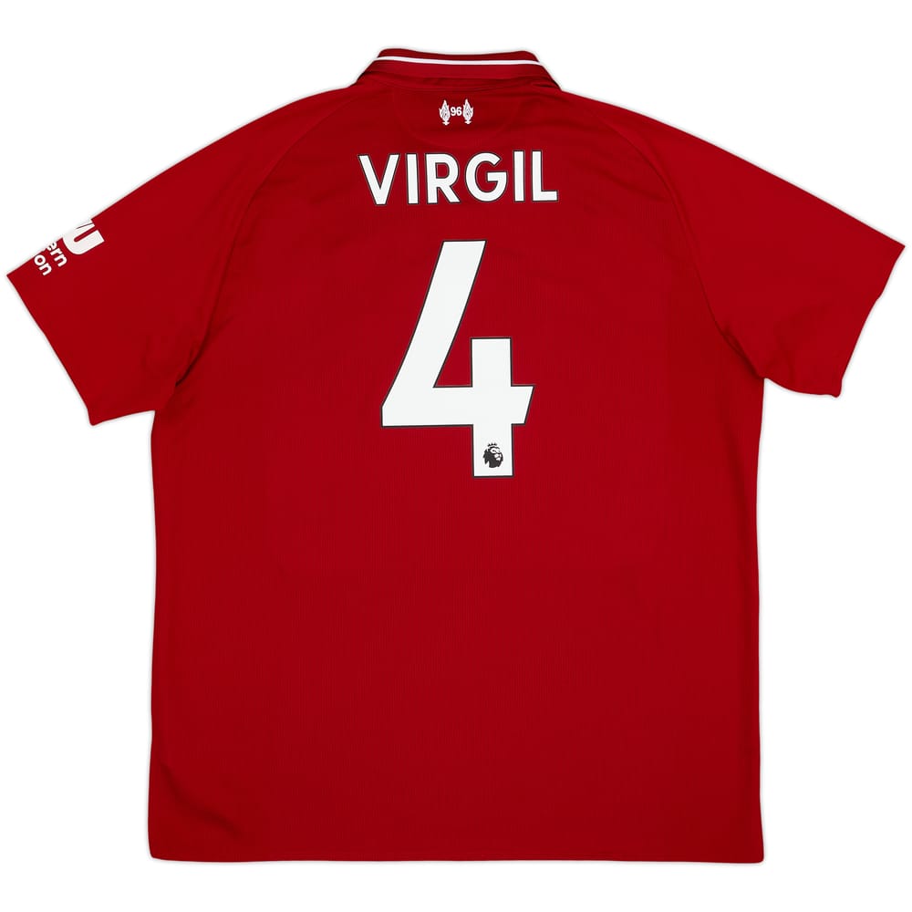 Camiseta de local del Liverpool 2018-19 Virgil #4 - 6/10 - (XL)