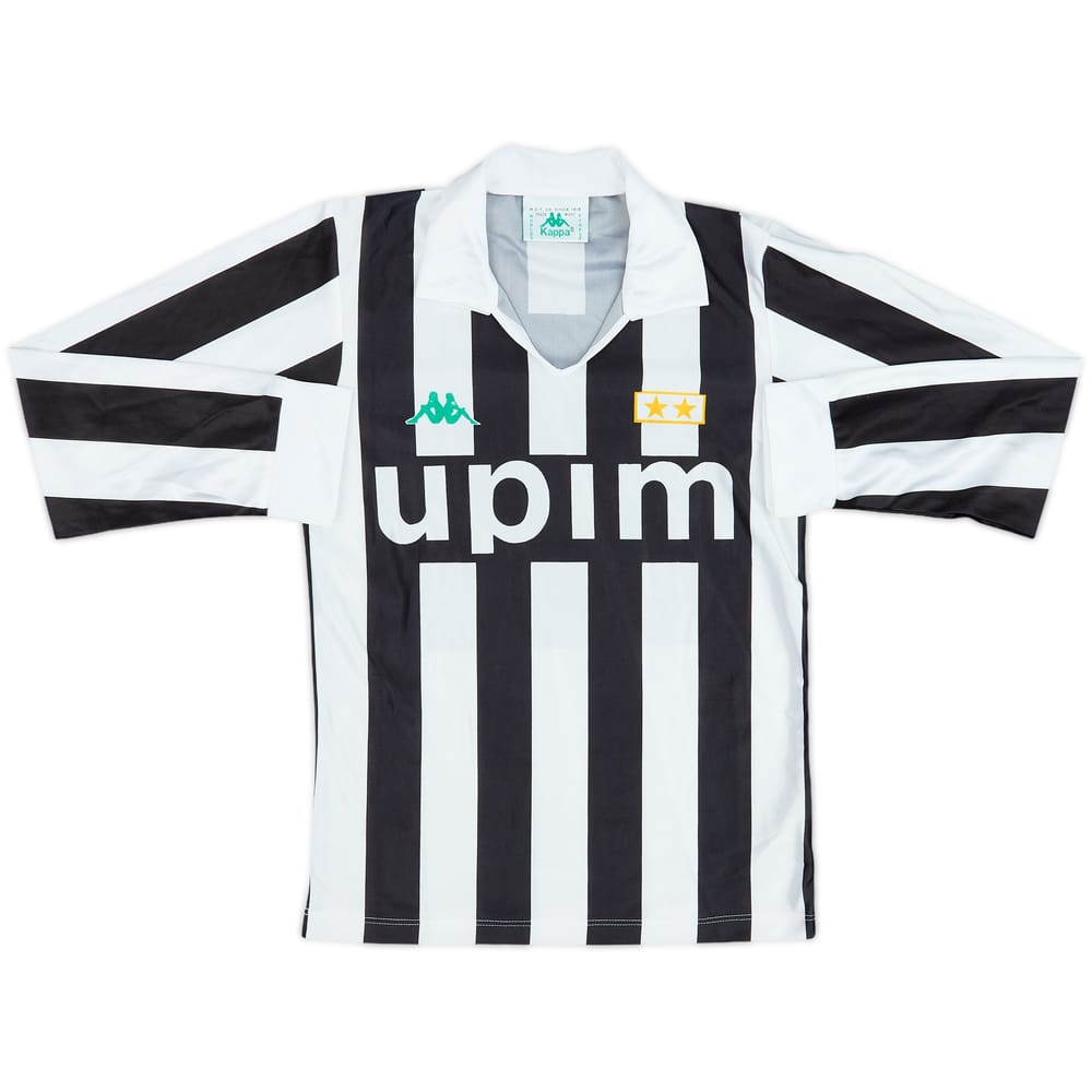 1991-92 Juventus Basic Home L/S Shirt - 9/10 - (11-12 Years)