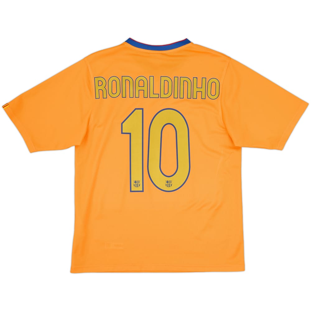 2006-08 Barcelona Basic Away Shirt Ronaldinho #10 - 8/10 - (M)