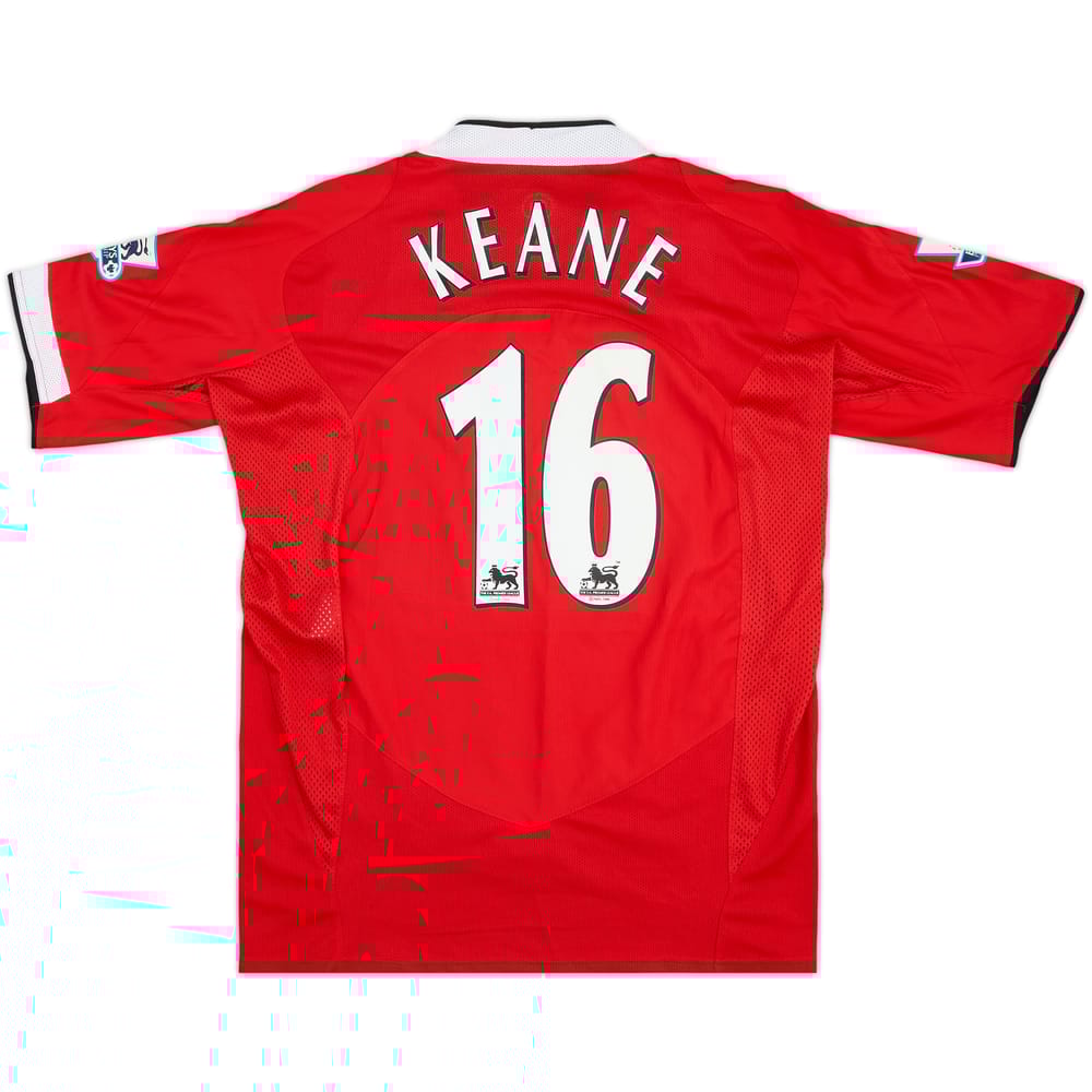 2004-06 Manchester United Home Shirt Keane #16 - 9/10 - (M)