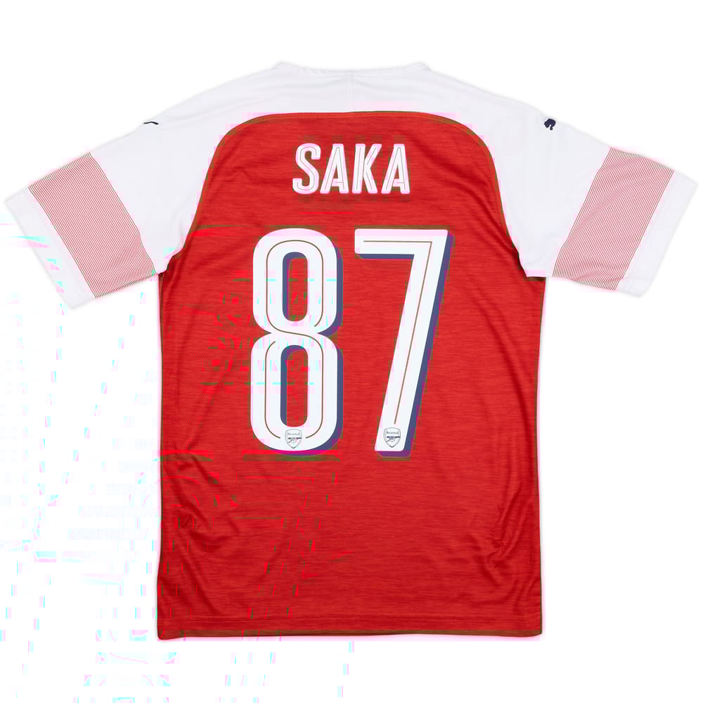 2018-19 Arsenal Home Shirt Saka #87 - 6/10 - (XS)