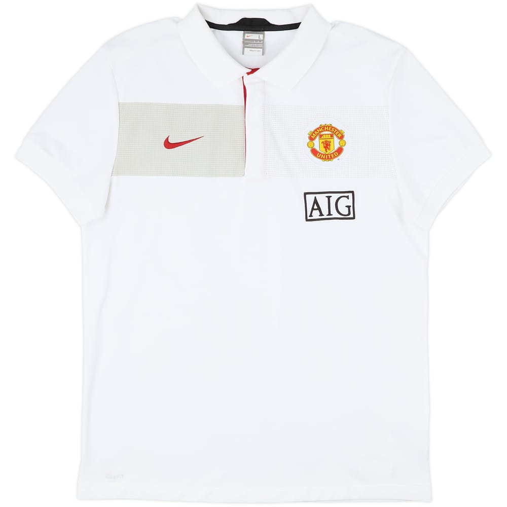 2009-10 Manchester United Nike Polo Shirt - 8/10 - (L)