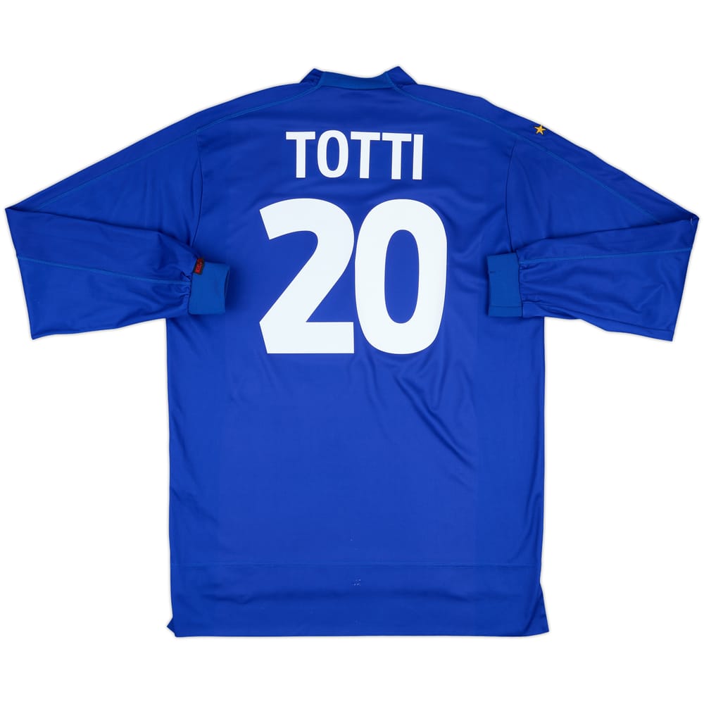 1998-99 Italy Home L/S Shirt Totti #20 - 8/10 - (XL)