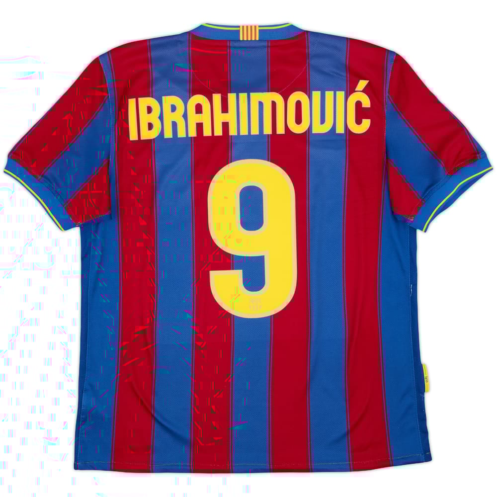 2009-10 Barcelona Home Shirt Ibrahimovic #9 - 7/10 - (M)