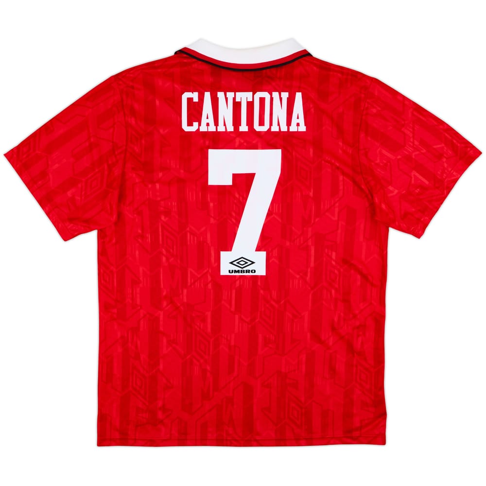 1992-94 Manchester United Home Shirt Cantona #7 - 8/10 - (XL)