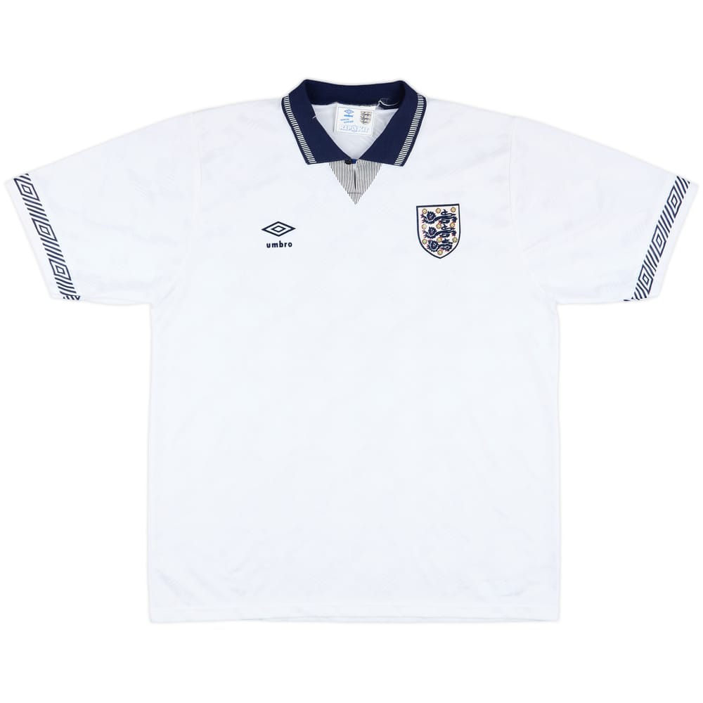 1990-92 England Home Shirt - 9/10 - (XL)