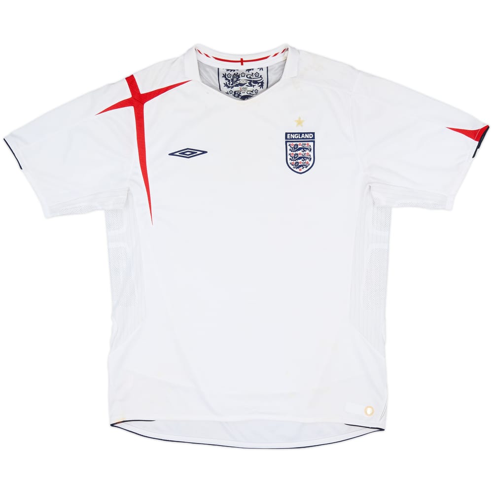 2005-07 England Home Shirt - 5/10 - (XL)
