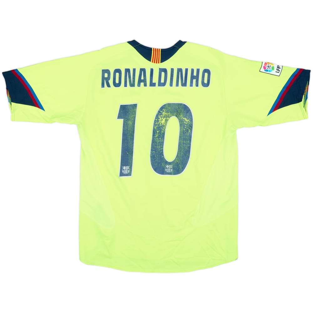 2005-06 Barcelona Away Shirt Ronaldinho #10 - 5/10 - (L)