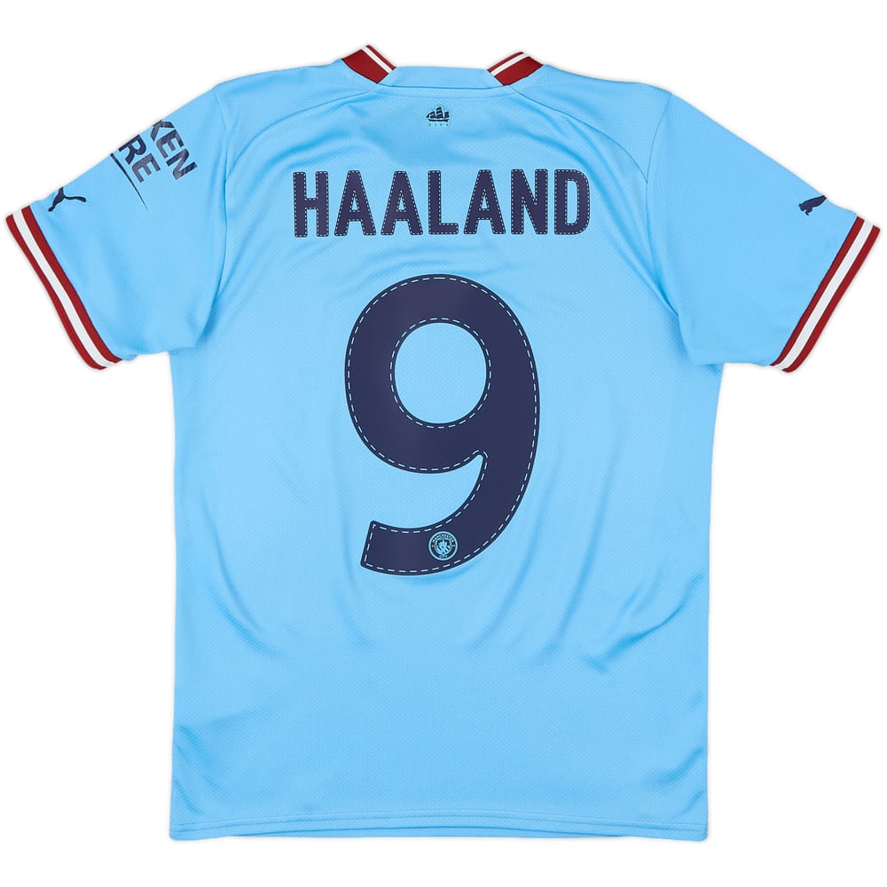 2022-23 Manchester City Home Shirt Haaland #9 - 8/10 - (S)