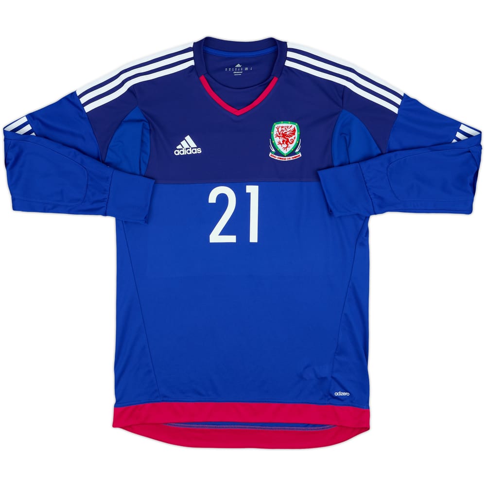 2014-15 Wales Player Issue GK Shirt #21 - 8/10 - (M)