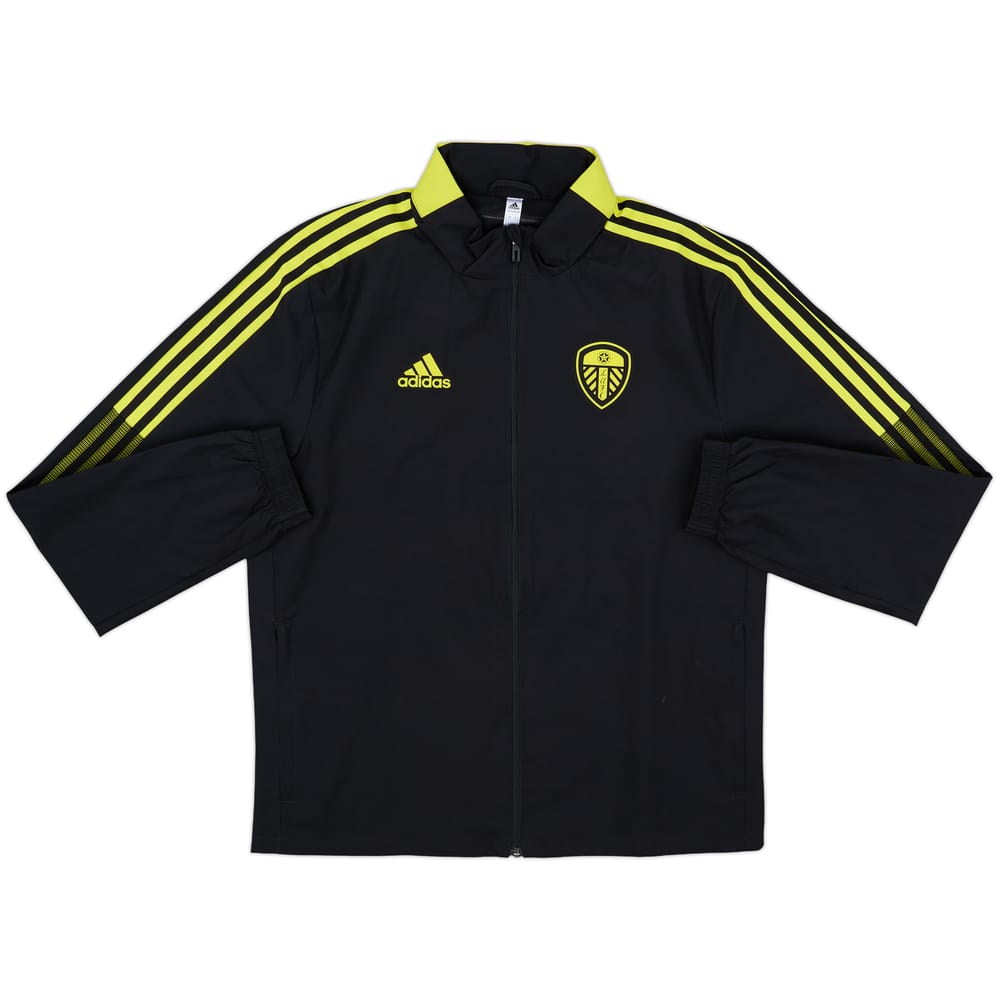2021-22 Leeds United adidas Hooded Rain Jacket - 10/10 - (S)