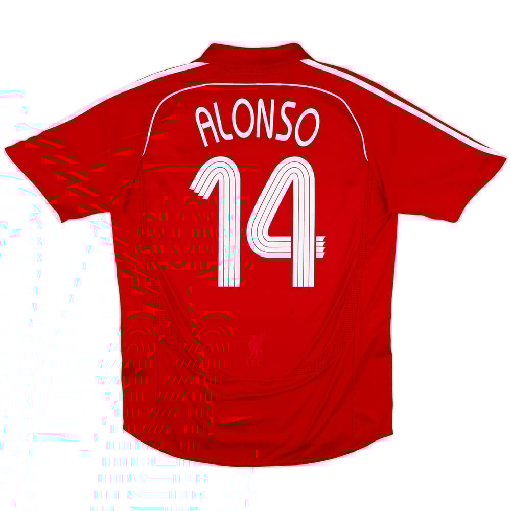 2006-08 Liverpool Home Shirt Alonso #14 - 6/10 - (L)