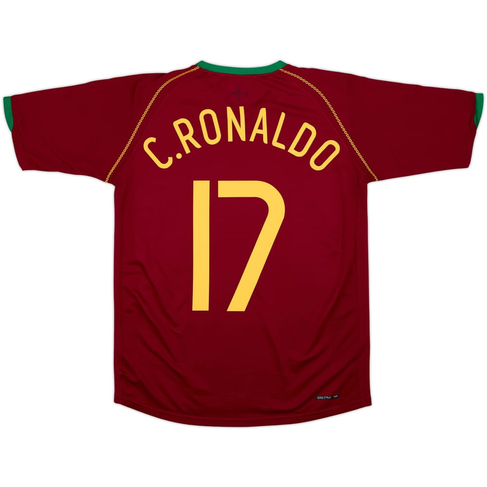 2006-08 Portugal Home Shirt C.Ronaldo #17 - 8/10 - (M)