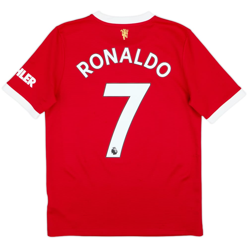 2021-22 Manchester United Home Shirt Ronaldo #7 - 7/10 - (XL.Boys)