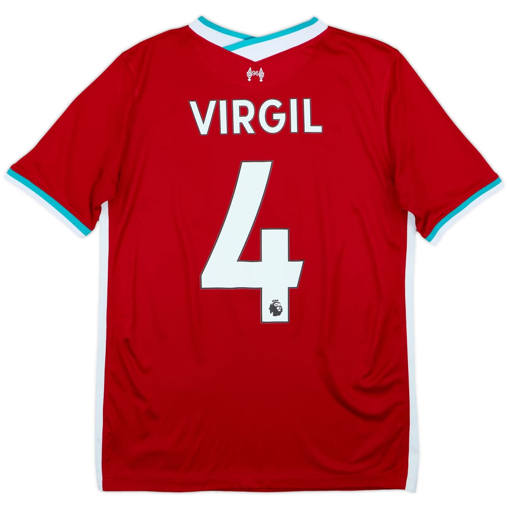 2020-21 Liverpool Home Shirt Virgil #4 - 10/10 - (XL.Boys)