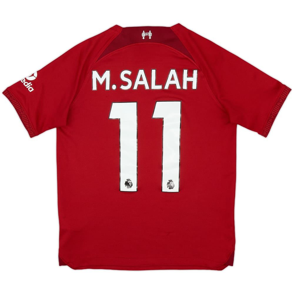 2022-23 Liverpool Home Shirt M.Salah #11 - 7/10 - (L.Boys)