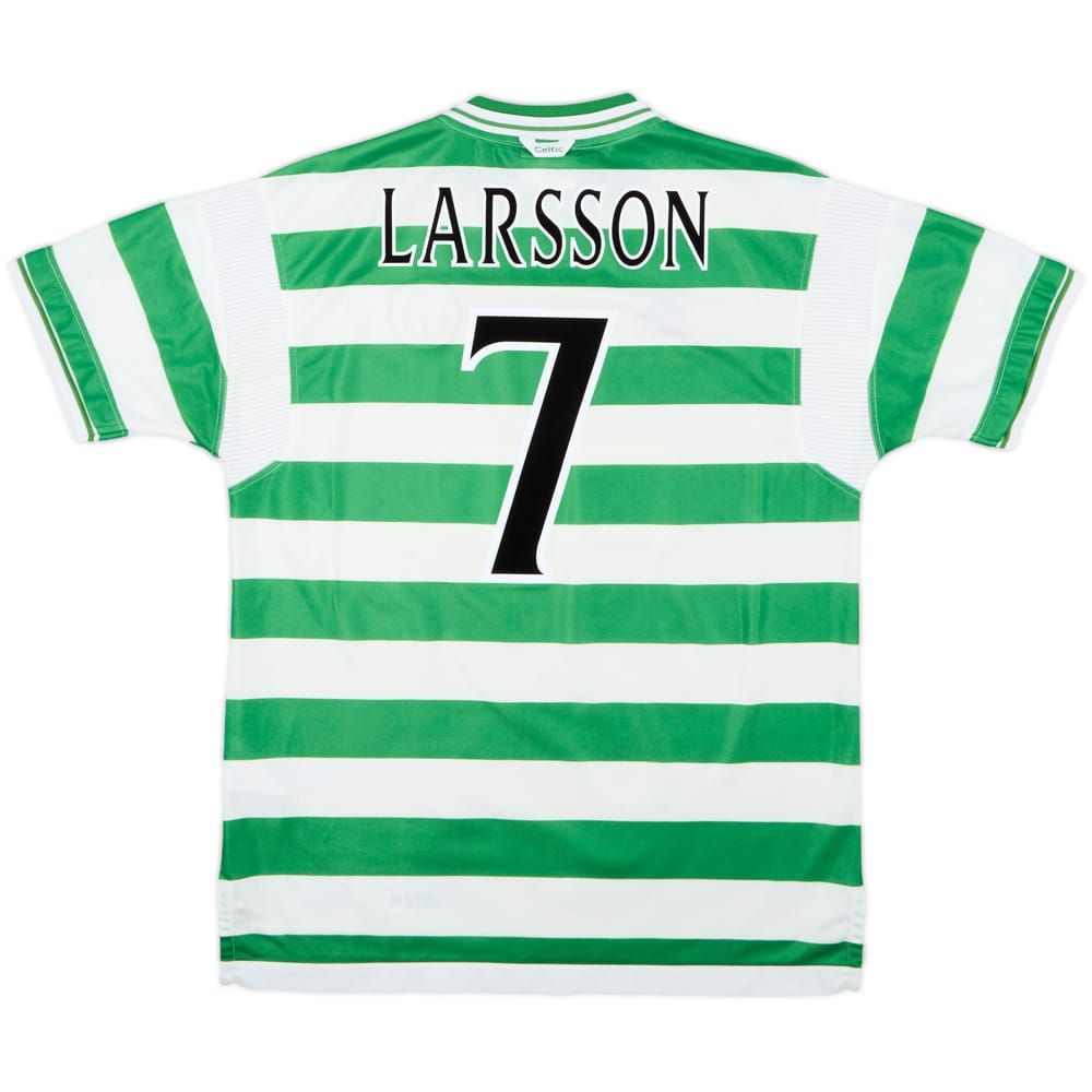 1999-01 Celtic Home Shirt Larsson #7 - 8/10 - (XL)