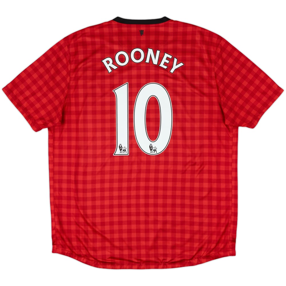 2012-13 Manchester United Home Shirt Rooney #10 - 5/10 - (XL)