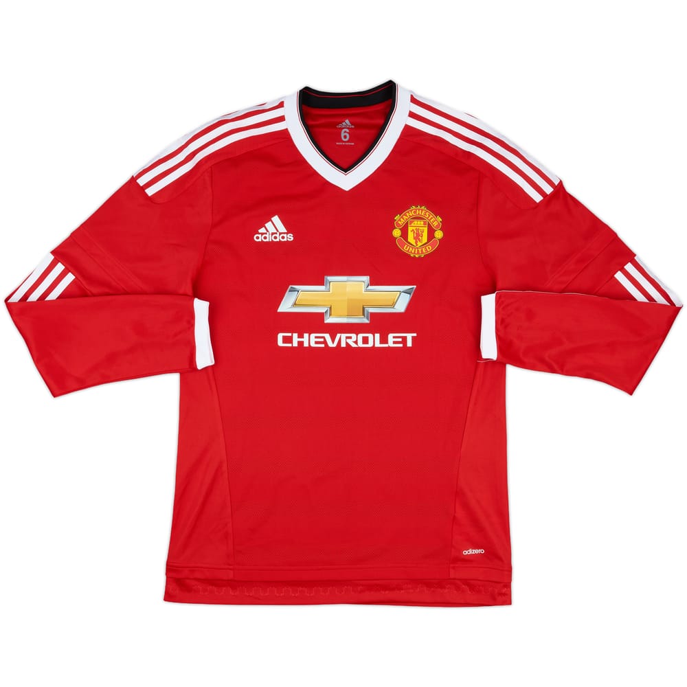 2015-16 Manchester United Match Issue Home L/S Shirt #29