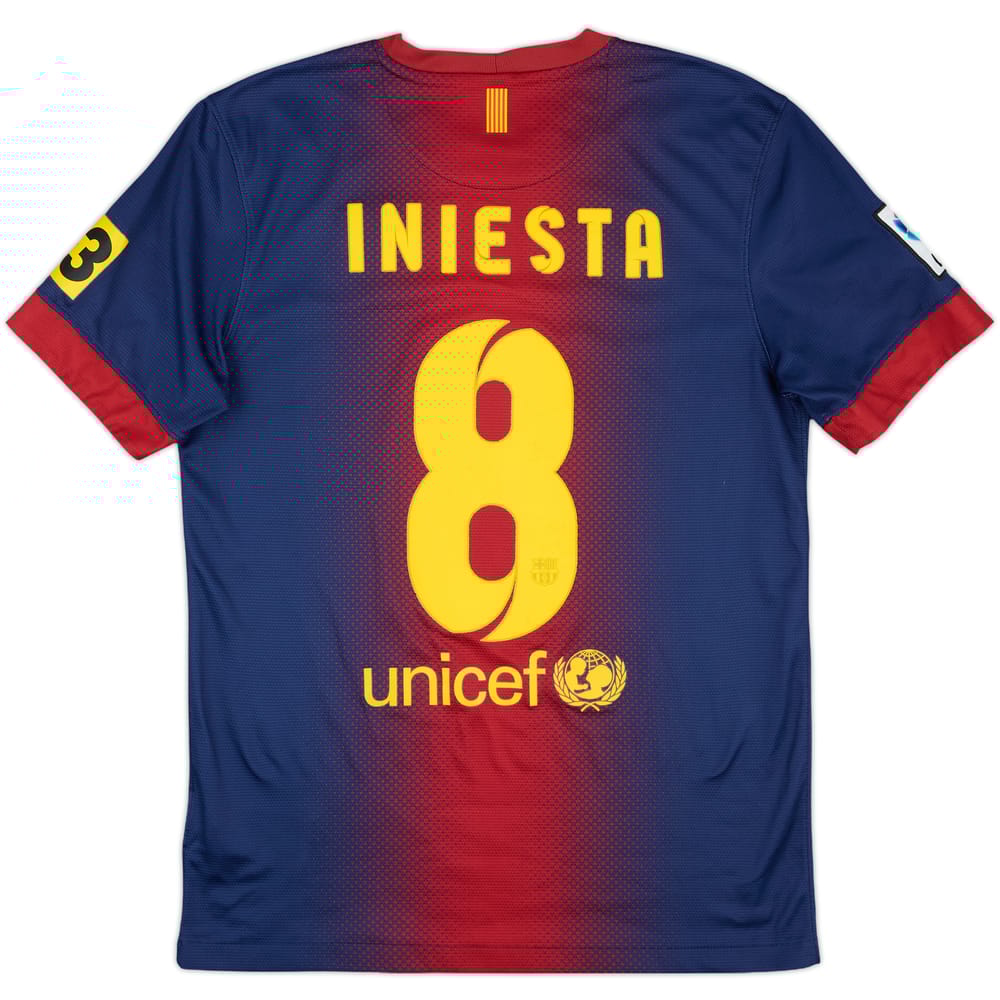 2012-13 Barcelona Home Shirt Iniesta #8 - 6/10 - (S)