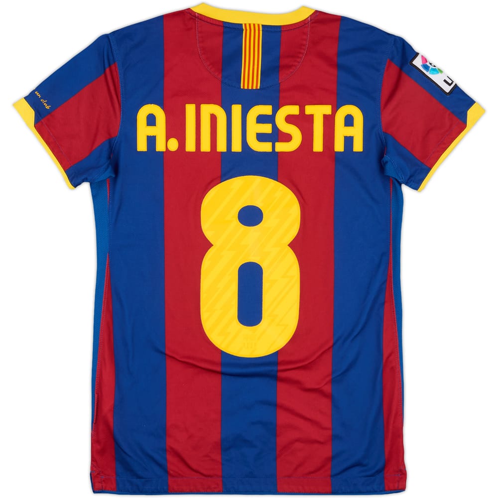 2010-11 Barcelona Home Shirt A.Iniesta #8 - 6/10 - (Women's S)