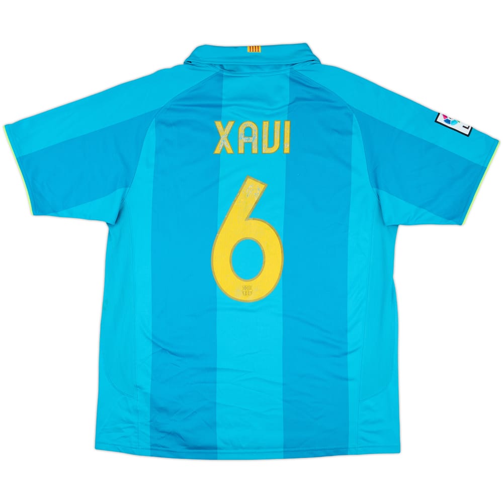 2007-09 Barcelona Away Shirt Xavi #6 - 5/10 - (L)