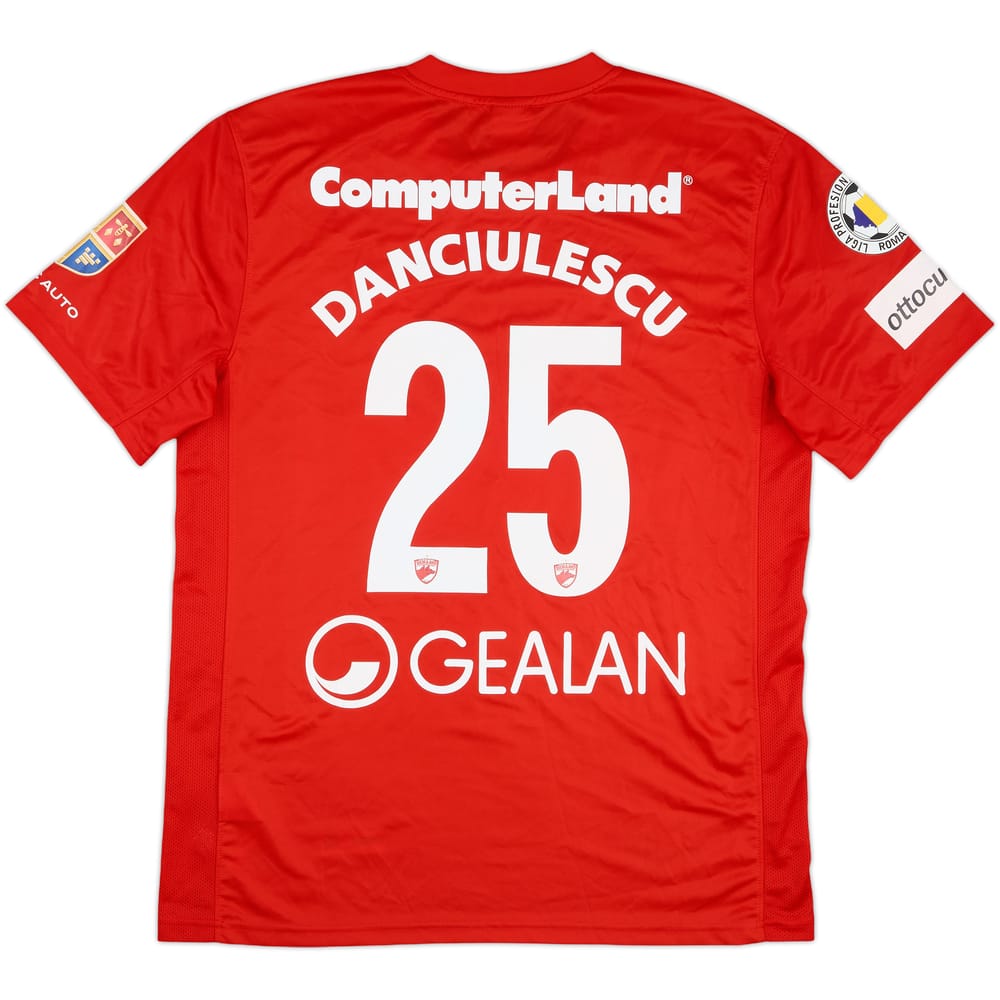 2013-14 Dinamo Bucuresti Match Issue Home Shirt Danciulescu #25