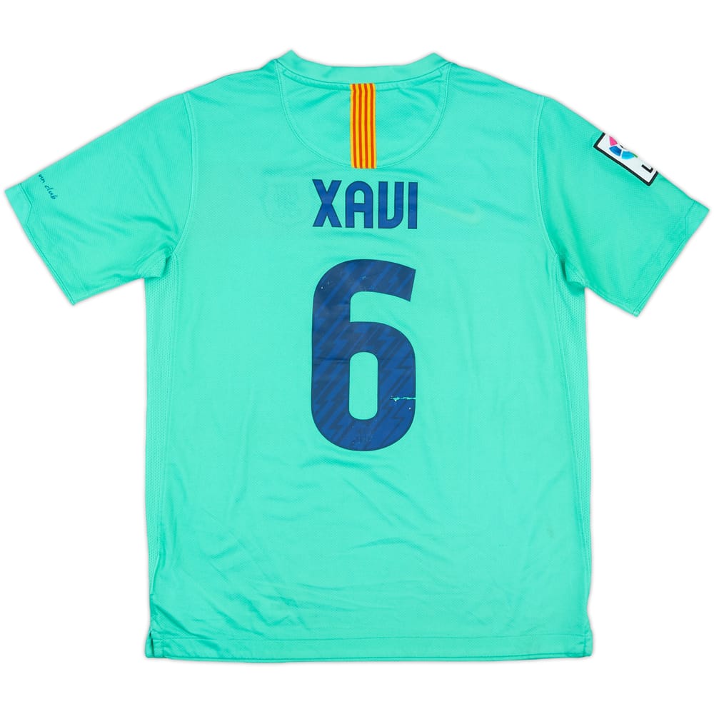 2010-11 Barcelona Away Shirt Xavi #6 - 7/10 - (L.Boys)