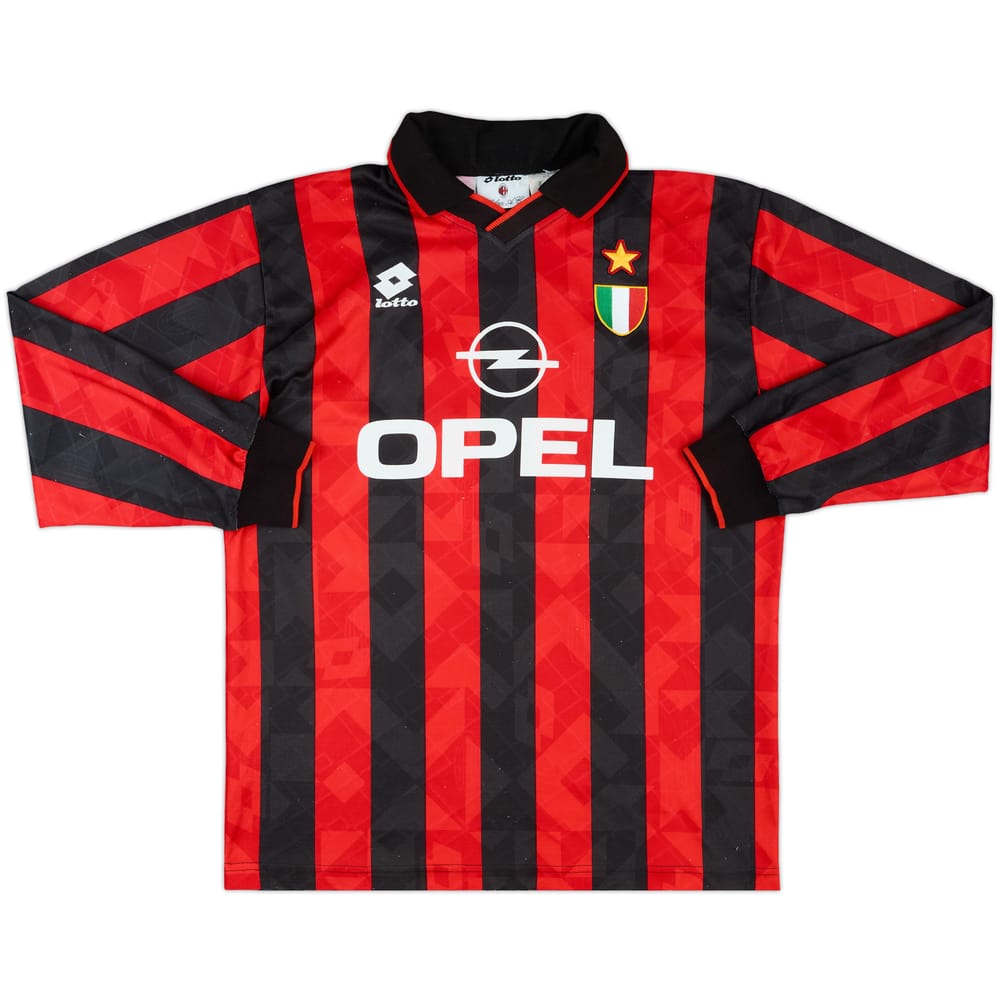 1994-95 AC Milan Home L/S Shirt #6 (Baresi) - 7/10 - (L)