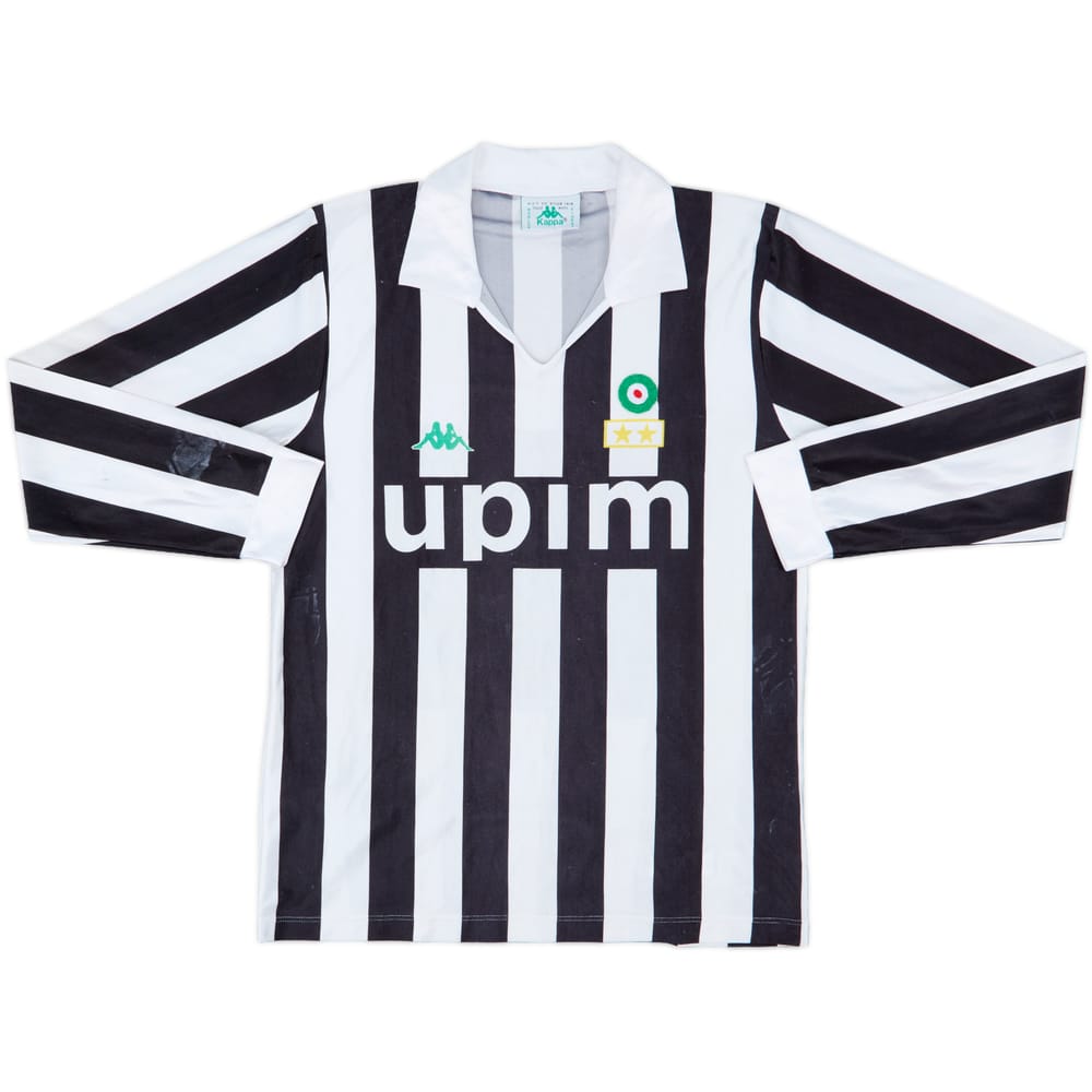 1991-92 Juventus Home L/S Shirt #9 - 4/10 - (M)